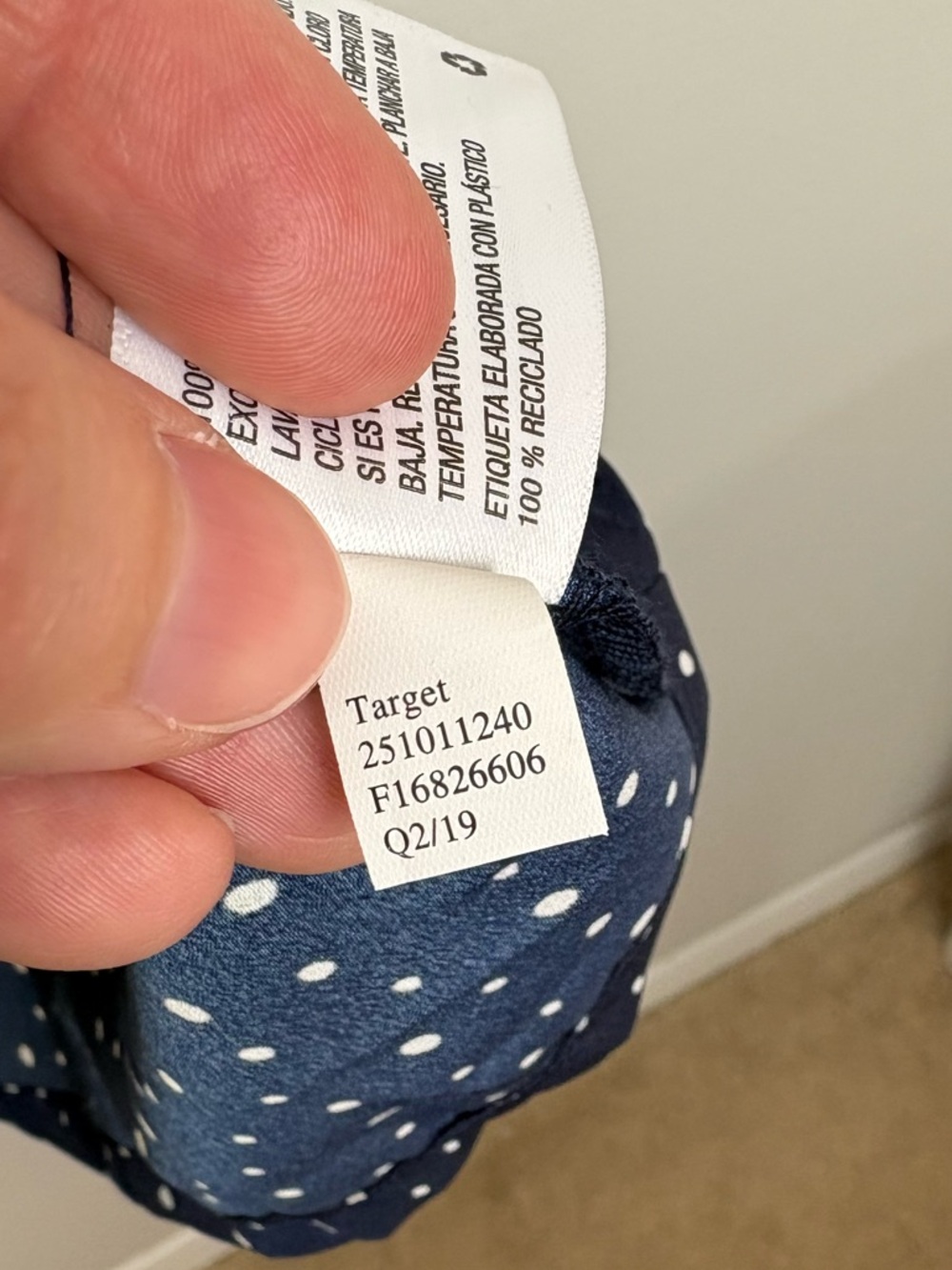 Jason Wu for Target Navy & White Polka Dot Sleeveless Shirt Dress w/ lace Size L - Picture 6 of 12